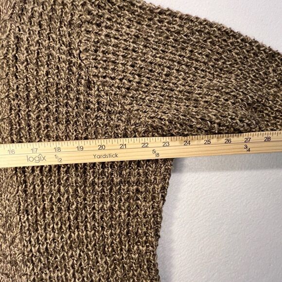 St. John's Bay Women's Knit Sweater Size XL Chunky Zip Front Long Sleeves Brown - Picture 7 of 13